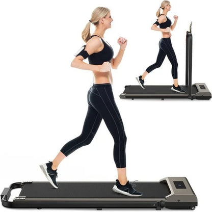 2-In-1 Smart Walking Pad Foldable under Desk Treadmill Running Machine W/ Holder